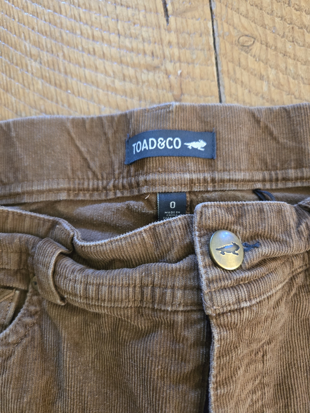 Toad&Co Wide Leg Brown Corduroy High-Rise Pants - Picture 2 of 4